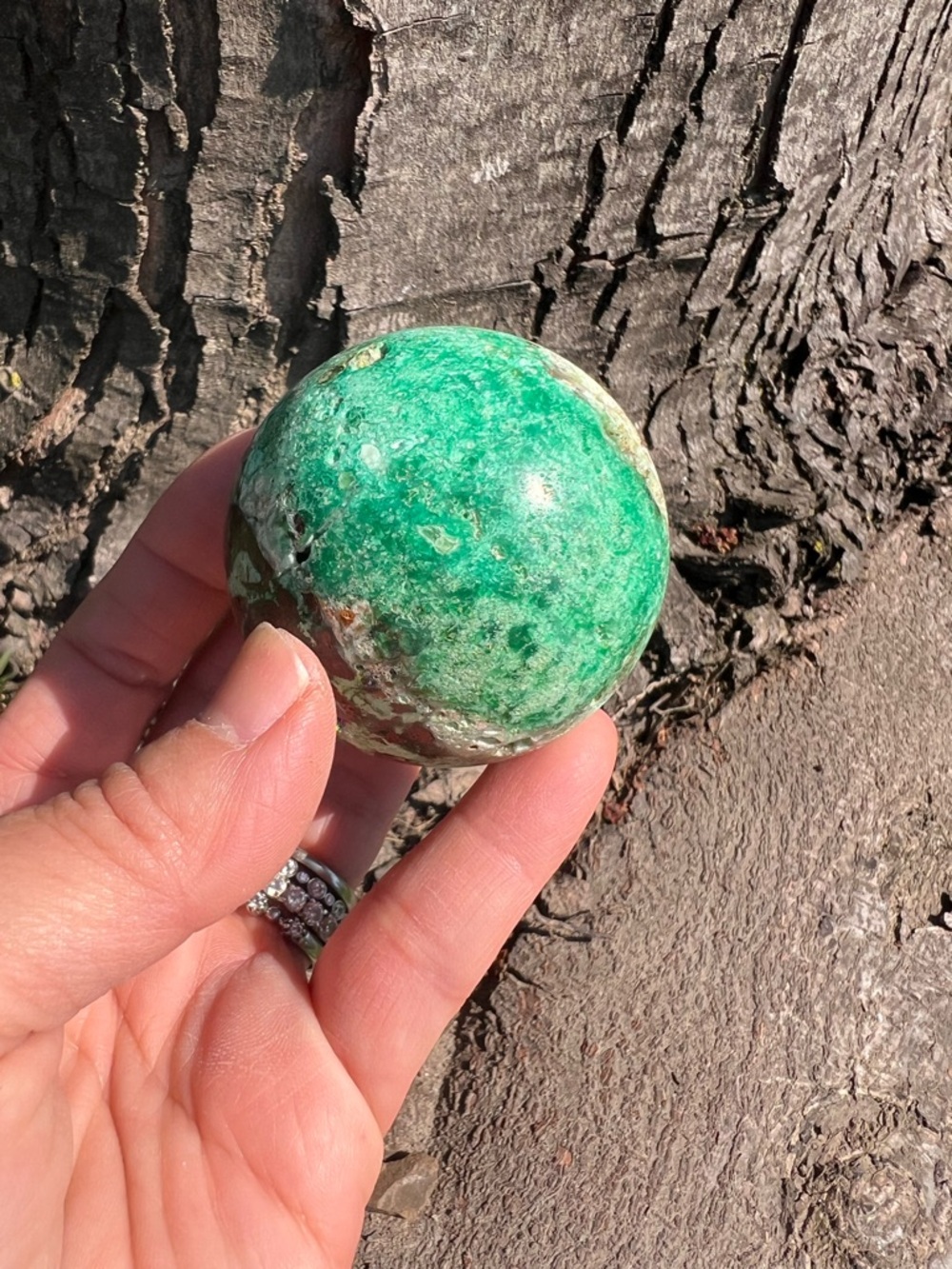 African (4) turquoise sphere | crystal